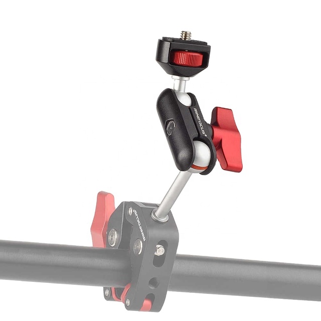 New Magic Arm Mount Adapter Mini Multi-Function Double with 1/4" Screw for Camera Monitor LED Light, Flash Lights,Cage