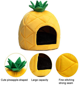 Nest Sleeping <strong>Bed</strong> Pineapple Shape Puppy House for Pets Small <strong>Dogs</strong> Cozy <strong>Bed</strong> Warm Cat <strong>Cave</strong> - Product Image 4