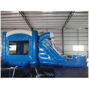 Castillo Inflable Comercial <span class=keywords><strong>de</strong></span> Doble Carril <span class=keywords><strong>con</strong></span> Tobogán y <span class=keywords><strong>Piscina</strong></span>, Diseño Delfín Azul, Precio <span class=keywords><strong>de</strong></span> Fábrica, para Fiestas y Eventos Infantiles <span class=keywords><strong>de</strong></span> <span class=keywords><strong>Verano</strong></span> - Product Image 6