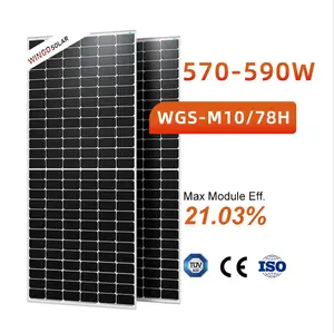 Prix bon marché Wingo LR4-72HPH 570W panneau d'énergie solaire en silicium mono pour système d'énergie solaire