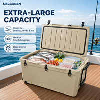 Glacière isotherme rotomoulée 240QT avec rétention de glace pendant 5 jours, en matériau LLDPE+PU étanche, pour usage extérieur, alimentation et pêche