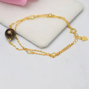 S925 Silver Double-Layered Through Hole Beads DIY Jewelry Accessories for Women's Fashion <b>Bracelets</b> with <b>Pearls</b> - Product Image 5