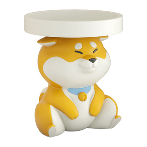 Shiba Inu Tray Ornament Synthetic Resins Irregular Shape Living Room Decoration Key Storage Housewarming Gift Cute Dog - Product Image 5