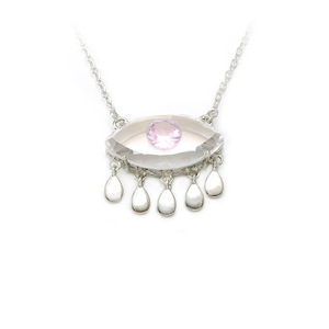 2025แฟชั่นเครื่องประดับบุคลิกทันสมัยสร้อยคอสีเพชรปีศาจตาจี้สร้อยคอสำหรับผู้หญิง - Product Image 5