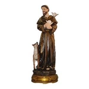 24 pulgadas nuevo artículo Santa <span class=keywords><strong>Francisco</strong></span> resina estatuas religiosas venta al por mayor - Product Image 1