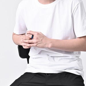 <b>Titanium</b> Steel <b>Ring</b> <b>Black</b> Blue Rotatable Stress Relieving Unisex Fashion Jewelry - Product Image 4