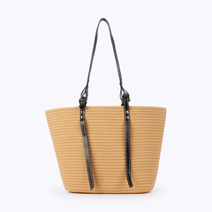 Fashion Travel Photo Cotton Rope <b>Pillow</b> Shape Woven Beach Bag Open Closure Two <b>Large</b> Capacity Business Personality Tanjing - Product Image 6