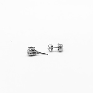 Yunnique – boucles d'oreilles en forme de crâne d'oiseau, en acier inoxydable 316, bijoux à la mode pour hommes et femmes, Style Punk, Design du zodiaque animal - Product Image 5