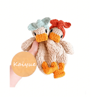 Kaiyue Della Canard Doux Animal En Peluche Jouet À La Main Crochet Amigurumi Chenille Matériel Lovey Crochet Motif Bébé Cadeau Jouets