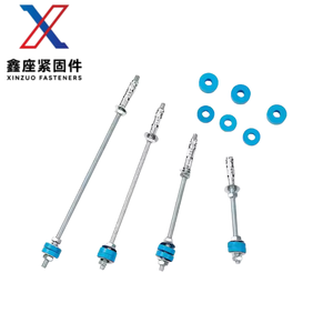 Boulons d'expansion pour suspension sismique, en acier au carbone à tête plate avec double écrou, boulons d'ancrage <span class=keywords><strong>silencieux</strong></span> pour ventilateur AC, directement de l'usine - Product Image 5