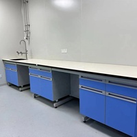 Banc de laboratoire en bois pour mur/côté, résistant à la corrosion, table murale, imperméable, résistant à la chaleur, design moderne, usage commercial