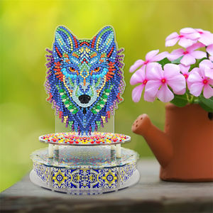 Vente chaude Personnalisé DIY Coloré <span class=keywords><strong>Loup</strong></span> Diamant Boîte À Musique Belle Lampe De Couchage Pour Enfants Cadeau - Product Image 2