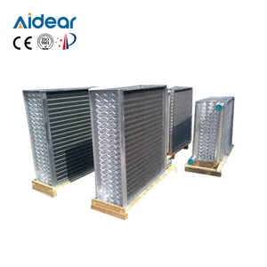 Aidearアルミニウムコンデンサーコイルチタンコルゲートチューブコイルfn熱交換器水またはDXHVACシステムチラー用