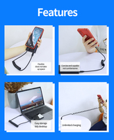 Venta al por mayor USB Tipo C Cable para coche Retráctil Sincronización DE DATOS USB Tipo C Espiral Cable de extensión USB Tipo C Carga DE DATOS Cable en espiral