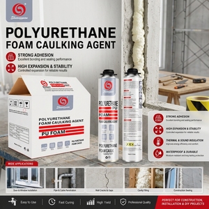 <span class=keywords><strong>Mousse</strong></span> <span class=keywords><strong>isolante</strong></span> en polyuréthane PU à faible expansion, <span class=keywords><strong>mousse</strong></span> de pulvérisation imperméable <span class=keywords><strong>pour</strong></span> l'installation de fenêtres, utilisation en construction - Product Image 2