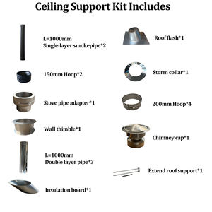 Kit <span class=keywords><strong>de</strong></span> support <span class=keywords><strong>de</strong></span> plafond en acier inoxydable <span class=keywords><strong>de</strong></span> diamètre 150 mm, pièces détachées pour poêle à <span class=keywords><strong>bois</strong></span>, kit <span class=keywords><strong>de</strong></span> <span class=keywords><strong>tuyau</strong></span> <span class=keywords><strong>de</strong></span> fumée à double couche, ensemble <span class=keywords><strong>de</strong></span> <span class=keywords><strong>tuyau</strong></span> <span class=keywords><strong>de</strong></span> cheminée - Product Image 3