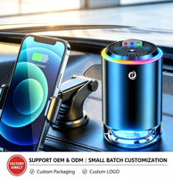 Diffuseur d'aromathérapie intelligent pour voiture en métal moderne avec lumière ciel étoilé tricolore et pulvérisateur de parfum d'ambiance au citron