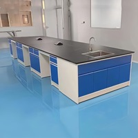 Table de console de banc d'essai de laboratoire de surface en PP tout acier moderne Yazhi avec panneau en bois de bouleau pour l'utilisation scolaire d'atelier d'hôpital