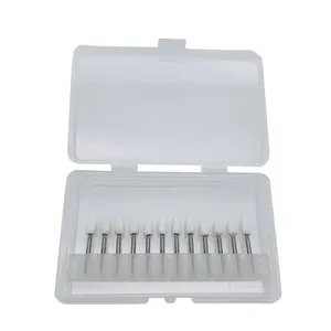 ราคาโรงงาน 12 ชิ้น/กล่อง หัวขัดฟันสีขาว FG สำหรับเครื่องกรอฟันความเร็วสูง - Product Image 4