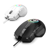 Vente en gros Souris de jeu optique filaire 8 boutons Souris de jeu ergonomique avec lumière RVB et logo personnalisé