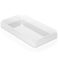 Plateau de support acrylique porte-plateau cosmétique de maquillage Lucite, plateau de rangement en acrylique transparent étanche
