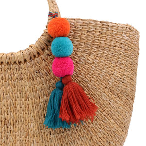 PomPons porte-clés gros gland porte-clés pour femmes sac breloques bijoux porte-clés bijoux - Product Image 3