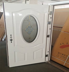 Puerta de Entrada de Acero de 36 X 80 y Puerta Principal de Acero Moderna para Exteriores Residenciales para el Mercado de Bahamas - Product Image 1