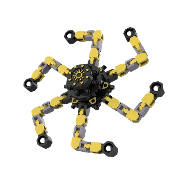 Transformable high speed colorful Fingertip Spinner Kids Adults Anti Stress Deformation Gyro Chain Fidget Toy