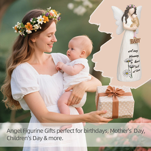 Regalo per la festa <span class=keywords><strong>della</strong></span> mamma, regalo di compleanno per la mamma, statua disegnata a mano di <span class=keywords><strong>madre</strong></span> e bambino, statua di angelo, regalo significativo per la mamma - Product Image 4