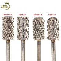 3/32 "Super Cut 5.35/6.6mm main gauche et droite petit grand baril lisse haut rond professionnel 4XC forets à ongles carbure