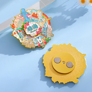 Metal City Landmark Building Custom Rotating Fridge <strong>Magnet</strong> Enamel 3D Tourist Souvenirs Suitable for Different Countries - Product Image 4