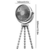 HXTC88 Nouveau Extérieur 2000mAh Usb Rechargeable Détachable Bureau Clip Flexible Portable Bébé Poussette Octopus Mini Petit Petit Ventilateur