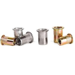 Bibo Yaente Factory 304 Stainless Steel Knurled <b>Rivet</b> <b>Nut</b> - Flat Head M4-m10 High Blind <b>Rivet</b> Yaente Factory Stainless Steel - Product Image 1