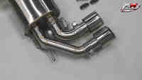 Système d'échappement Catback à haut débit en acier inoxydable brossé KM SS304 pour Volkswagen Golf 7 R MK7 MK7.5 2.0T 2014-2020 avec valves