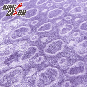 Kingcason Guarented qualità colorato Premium eco-friendly certificato OEKO-TEX goffrato tessuto in pile di flanella laterale per indumenti - Product Image 3