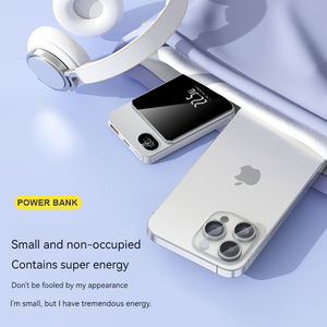 Sạc dự phòng từ tính mạnh mẽ 5000mAh, sạc không dây 15W, hỗ trợ PD20W, đầu ra USB-C, sạc nhanh, màn hình LED, dung lượng 10000mAh - Product Image 5