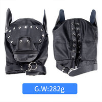Accessoires BDSM pour animaux de compagnie, jeu de rôle pour chien, fétiche, masque de tête de chiot, masque de bondage, chapeau, produits érotiques pour adultes