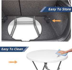 طاولة بلاستيكية محمولة سهلة التنظيف للاستخدام الخارجي 80 من HDPE بسعر الجملة - Product Image 4