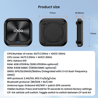 2in1 AI Box Carplay Android Auto Wireless Adapter USB Dongle Plug Play Smart Car Media Box 4+64G Android13 OEM