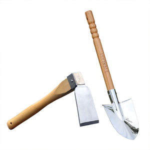 Stainless steel small hoe with wooden handle flower hoe outdoor gardening, weeding, digging, small, portable and thickening