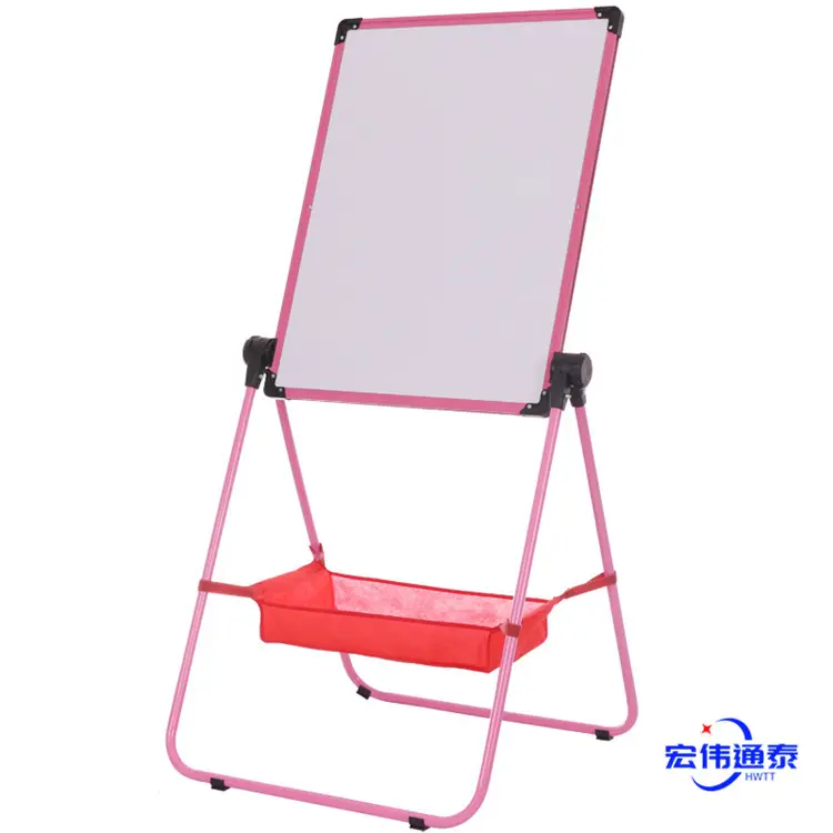 Double sided children's drawing board with carbon steel bracket/kids early education drawing toys graffiti board
