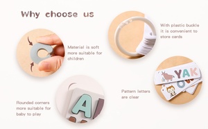 Rompecabezas de letras del alfabeto de silicona con 26 piezas de tarjetas flash educativas para niños Juguetes Educativos de aprendizaje preescolar - Product Image 6