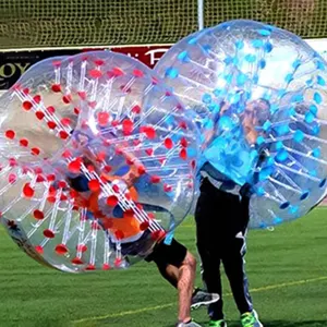 Balón de fútbol inflable de cuerpo humano para niños y adultos, Bola de parachoques Led barata