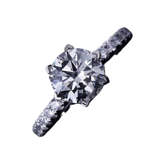 แหวนเพชรเม็ดใหญ่หกเม็ดแบบ Eternity Band หรูหราสำหรับขายส่ง แหวนเพชรแล็บโกรว์ 18K สำหรับใส่ทุกวัน OME - Product Image 1