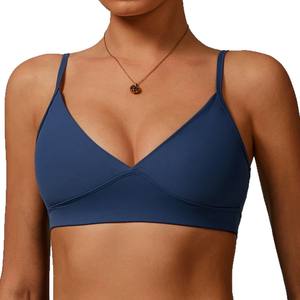 Soutien-gorge de yoga pour femme Zechuang à col en V profond, en polyester recyclé, séchage rapide, respirant, pour la course à pied, le fitness et l'entraînement - Product Image 1
