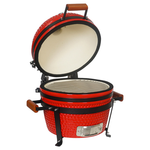 SEB Kamado - Asador de Cerámica Moderno de 16 Pulgadas con Encendido Electrónico de Acero Inoxidable - Barbacoa Portátil de Carbón para 2-3 Personas para Acampar - Product Image 1