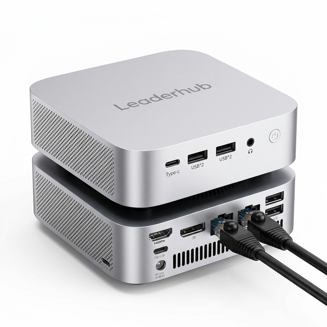 Leaderhub AD8 AI Mini PC AMD Ryzen7 32GB/1TB Win11 Powerful Mini PC