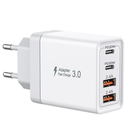 Chargeur rapide 40W 4 ports USB PD QC3.0/GC4.0/GC2.0 avec technologie GaN, certifié KC, chargeur de bureau