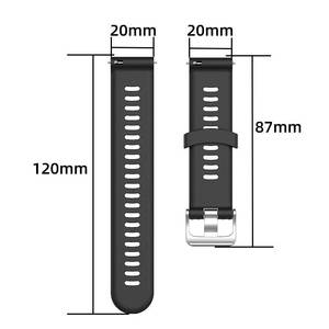 <span class=keywords><strong>Correa</strong></span> de reloj inteligente de silicona oficial de 20mm para Garmin Forerunner 245 245M 645 Venu <span class=keywords><strong>Vivoactive</strong></span> <span class=keywords><strong>3</strong></span> <span class=keywords><strong>correa</strong></span> de reloj inteligente para Samsung 42mm - Product Image 3