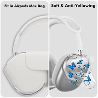 Étuis de protection personnalisés en vrac pour écouteurs Apple AirPods Max, motif de dessin animé, fleurs, cristal, housse de protection